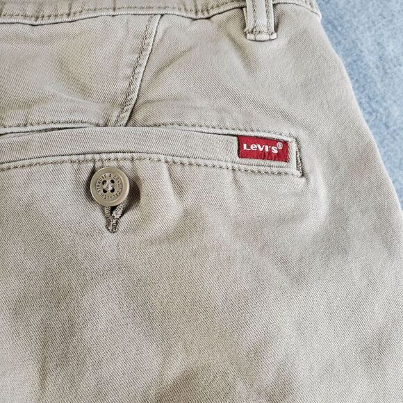 Levis Pants Mens 36×32 Beige XX Chino Standard Taper Straight Leg Flat Front - Picture 6 of 8